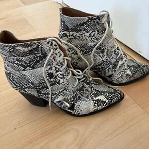Snake Print Boots